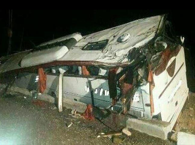 اسامی مصدومان اتوبوس واژگون شده مشهد-بندر عباس در کرمان