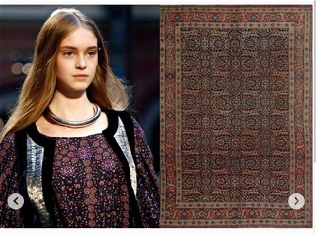 طرح فرش ایرانی بر روی برندهای لباس جهانی