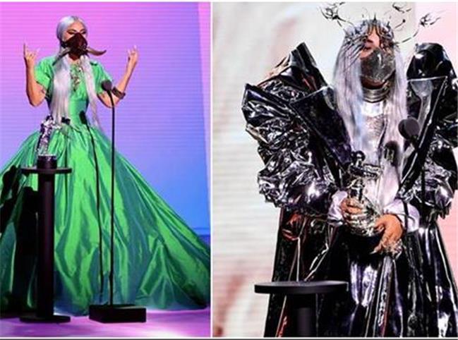 استایل‌های متفاوت لیدی گاگا در مراسم اهدای جوایز موزیک ویدیوی ام‌تی‌وی ۲۰۲۰