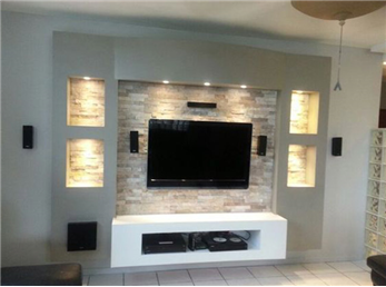 جدیدترین دکوراسیون دیوار پشت تلویزیون با کناف