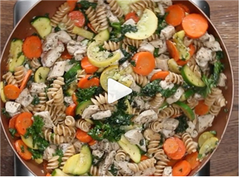 ویدیوی آموزش غذای ساده با مرغ و ماکارونی