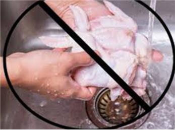 هرگز مرغ را قبل از پخت نشویید!