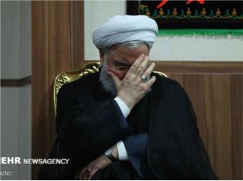 روحانی به سوگ خواهر نشست