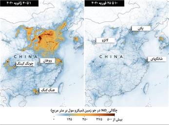ناسا: شیوع کرونا ویروس هوای چین را پاکیزه کرد