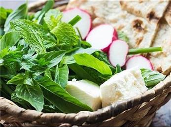 ایده‌هایی برای تزیین نون پنیر سبزی سفره افطار