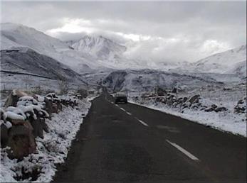 ارتفاعات مشگین شهر در تابستان سفید پوش شد+ عکس