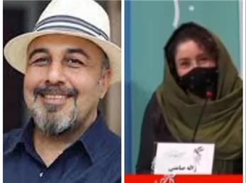 شوخی خنده‌دار رضا عطاران با ژاله صامتی در نشست خبری فیلم شیشلیک