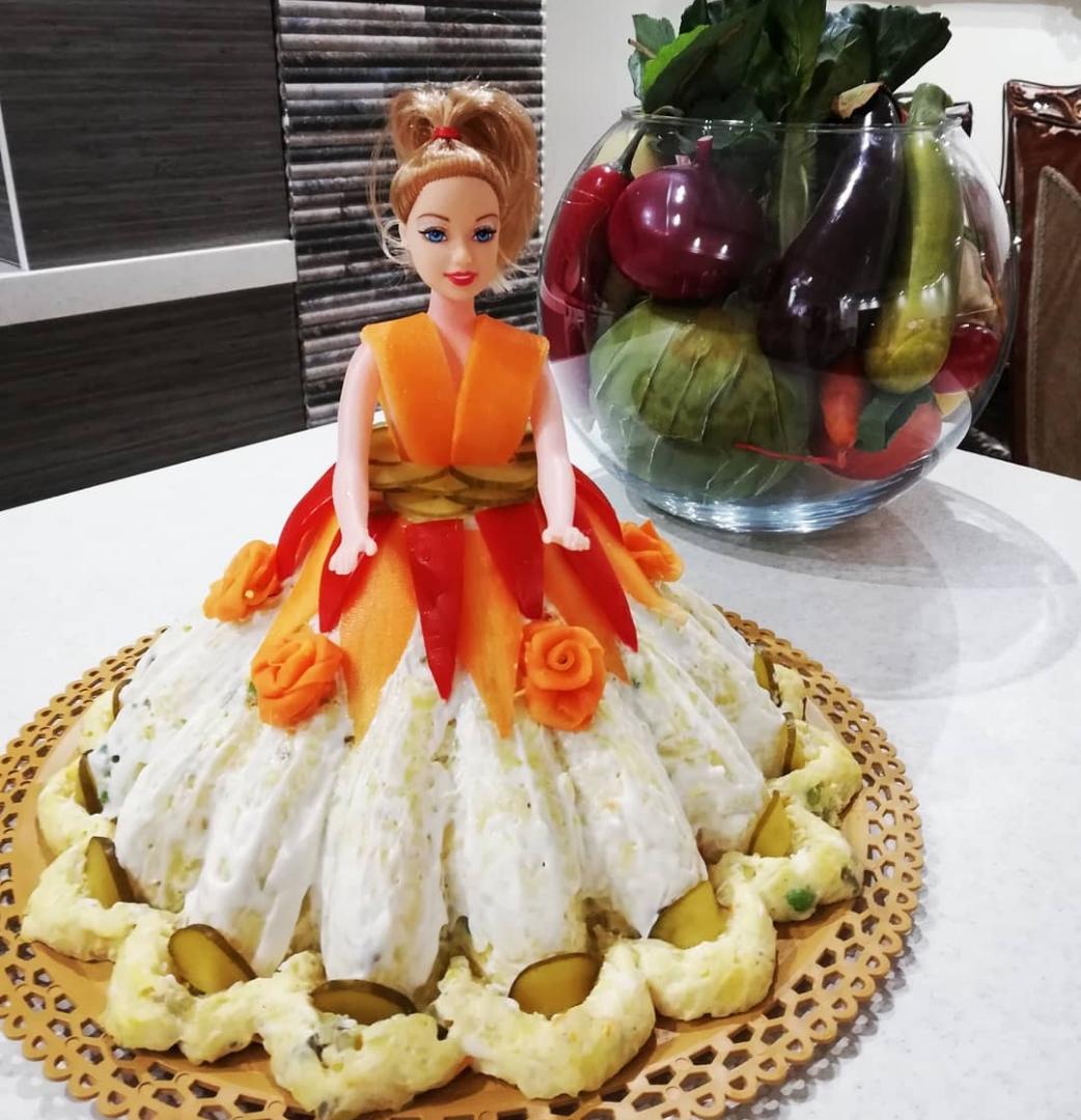 تزیین الویه به شکل عروسک