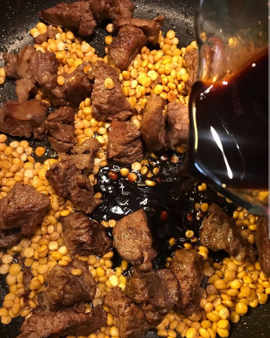 مراحل تهیه خورش حبشی