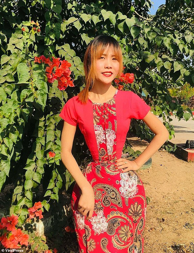زن میانماری که ادعا میکند دور کمرش فقط ۳۴ سانتیمتر است